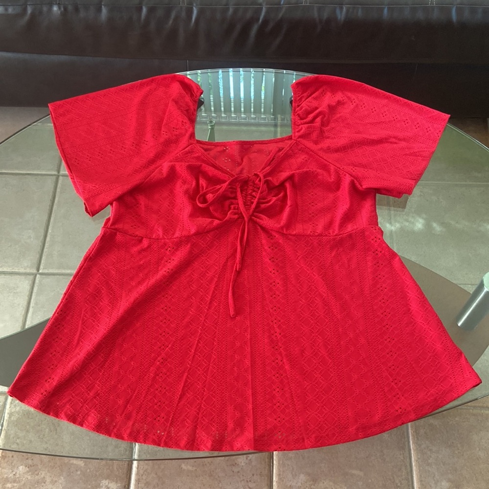 Babydoll eyelet top